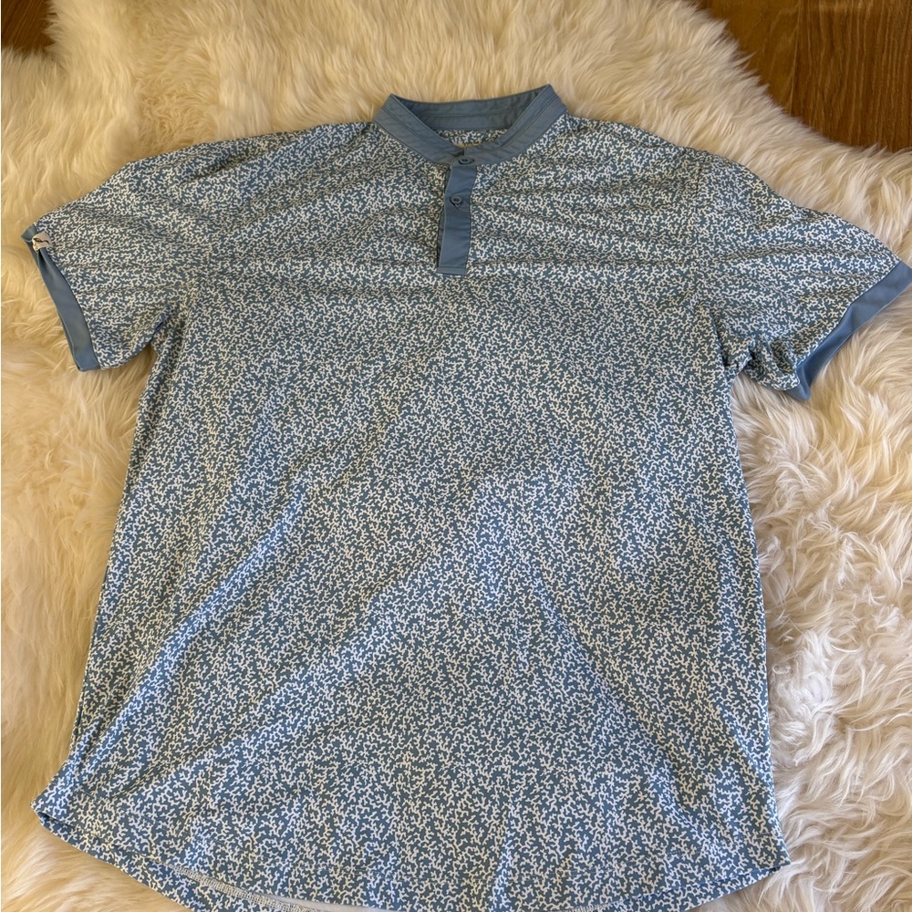 Mantra Catalyst Polo blue coral print large
